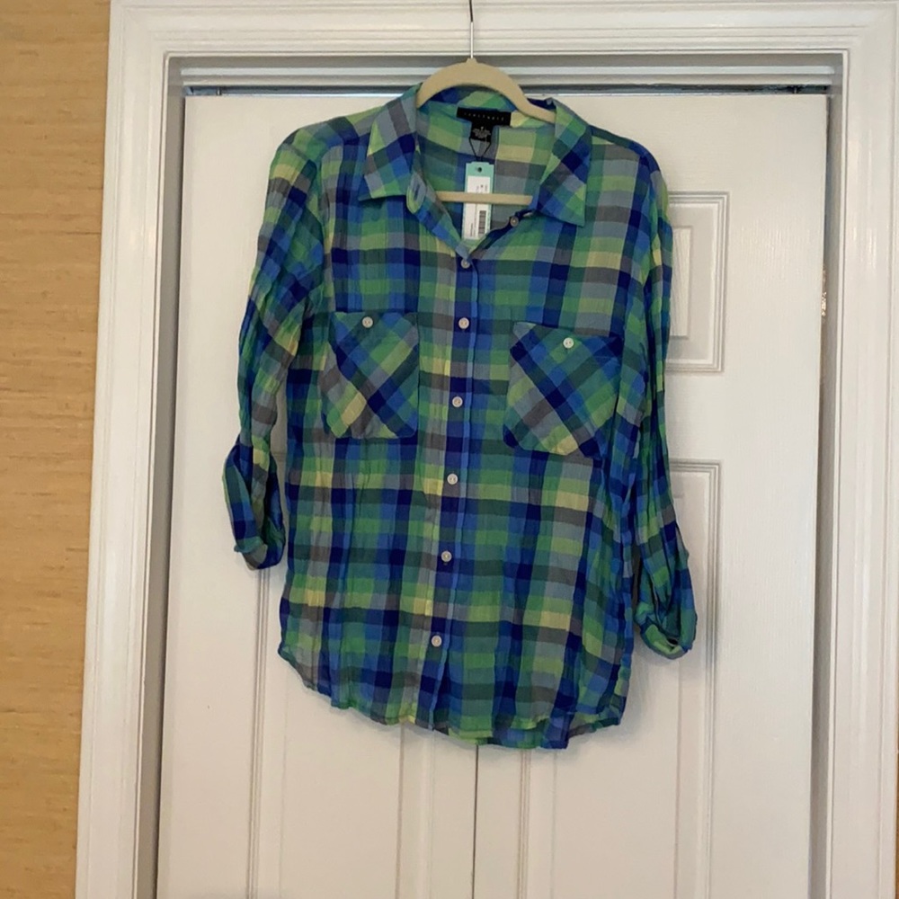 Sanctuary roll sleeve top -Size M